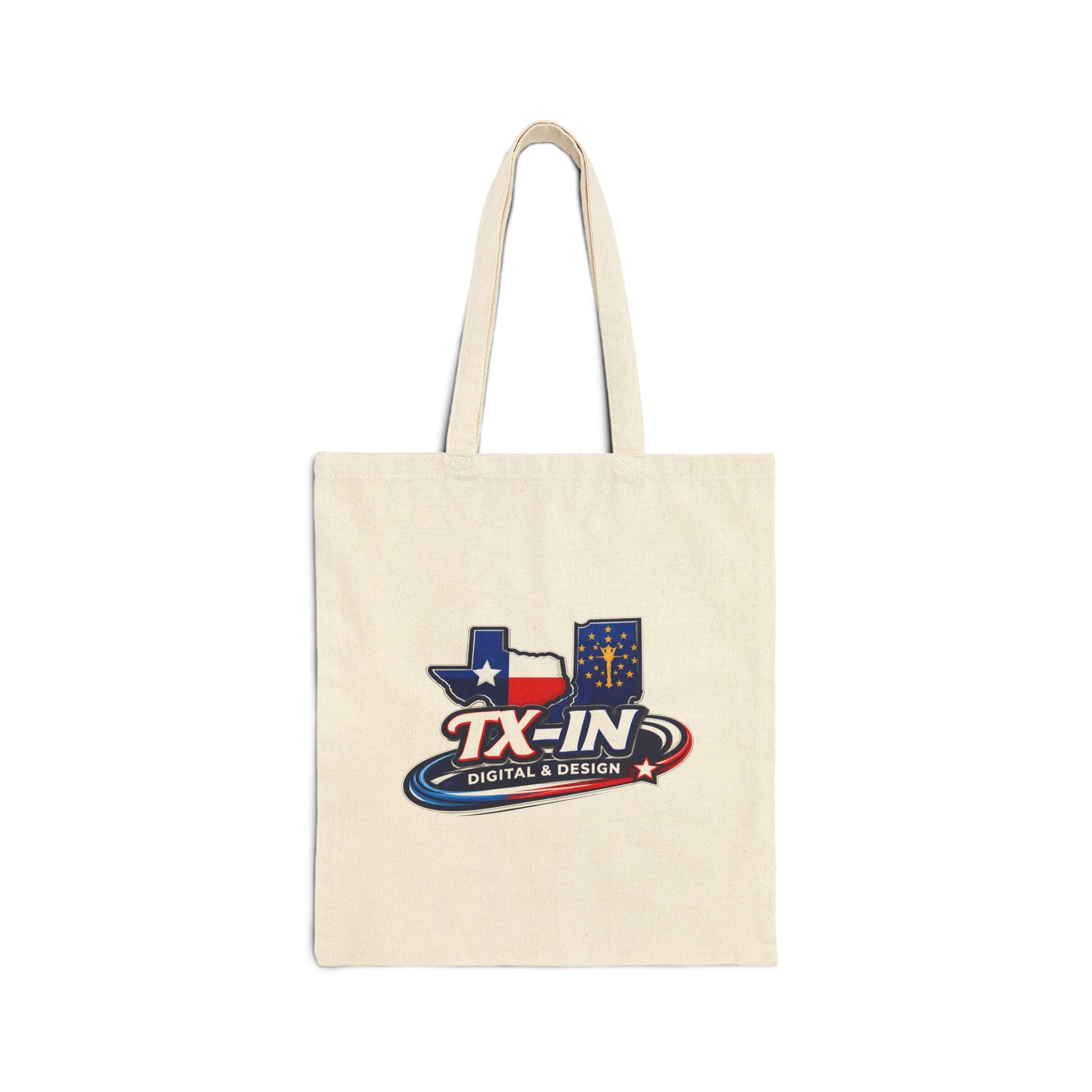 TX-IN Logo Tote Bag | Canvas Grocery Market Bag